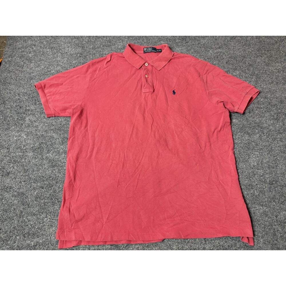 Polo By Ralph Lauren Polo Shirt Mens XL Red 100% Cotton Knit Logo Short Sleeve